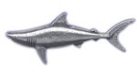 Just Fish Pewter Lapel Pin Mako Shark